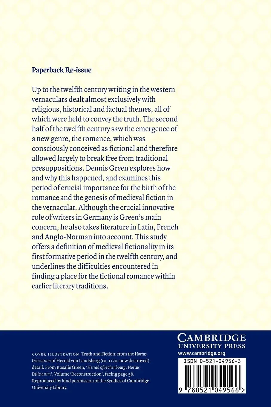 Rückseite: 9780521049566 | The Beginnings of Medieval Romance | Fact and Fiction, 1150 1220