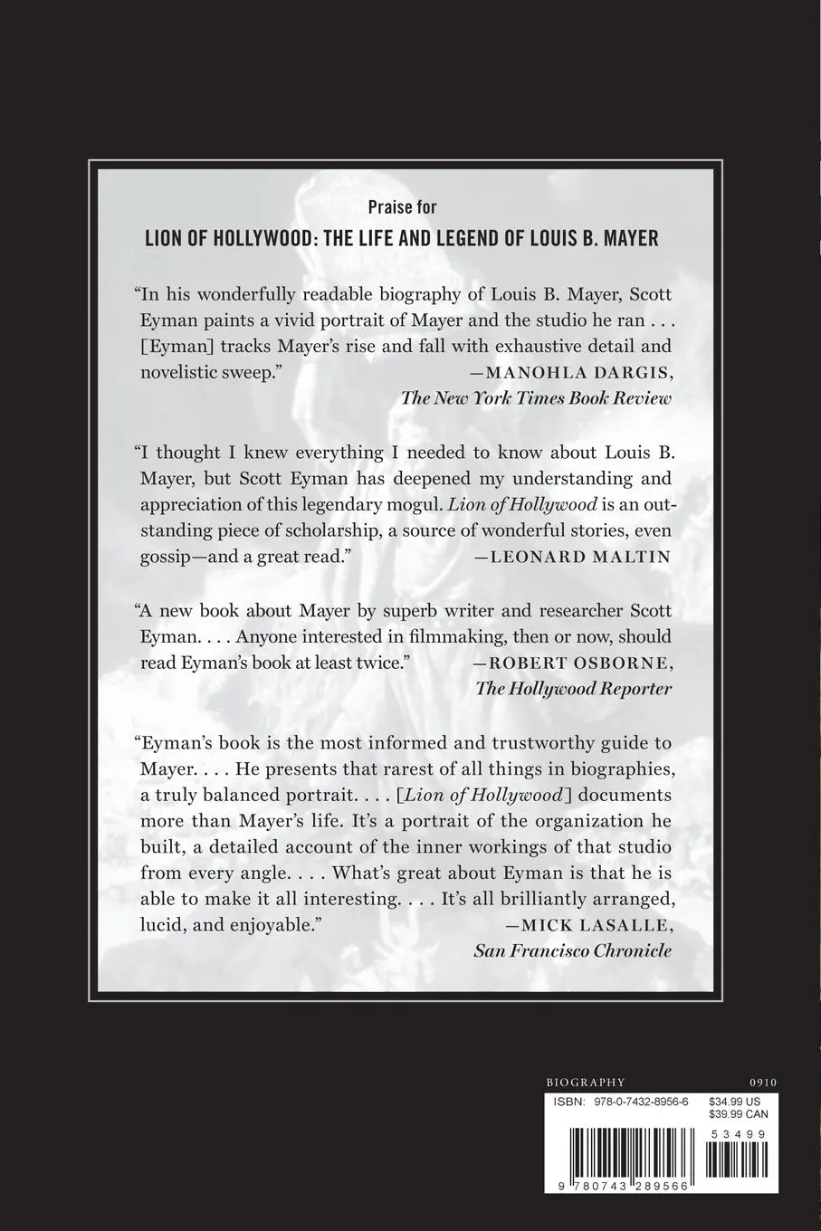 Rückseite: 9780743289566 | Empire of Dreams | The Epic Life of Cecil B. DeMille | Scott Eyman