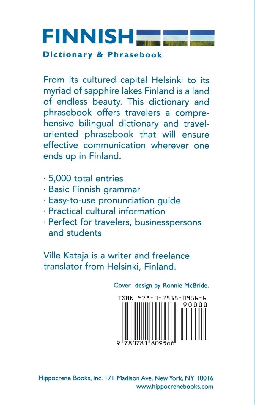 Rückseite: 9780781809566 | Finnish-English/English-Finnish Dictionary &amp; Phrasebook | Ville Kataja