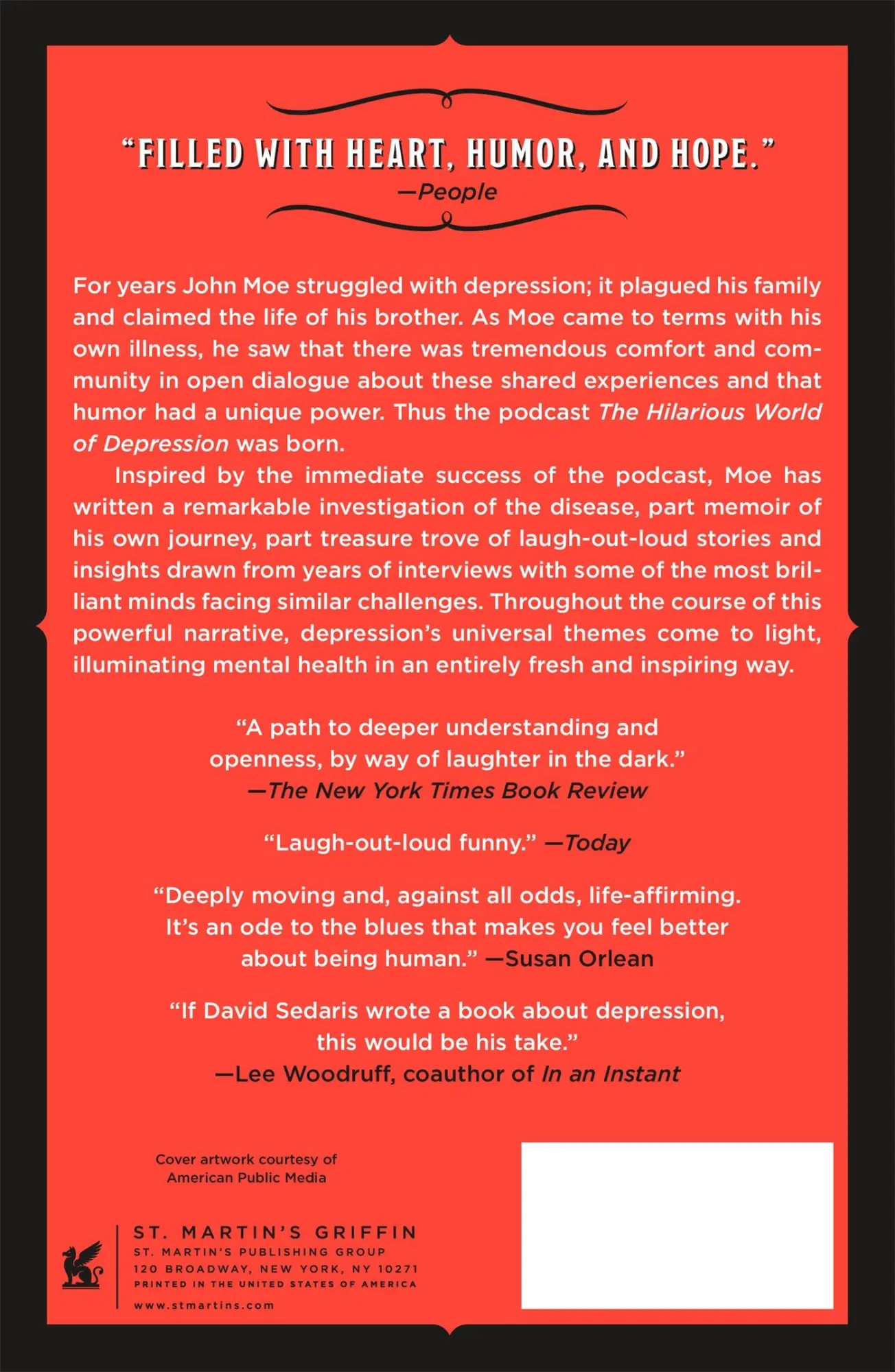 Rückseite: 9781250209566 | Hilarious World of Depression | John Moe | Taschenbuch | Englisch