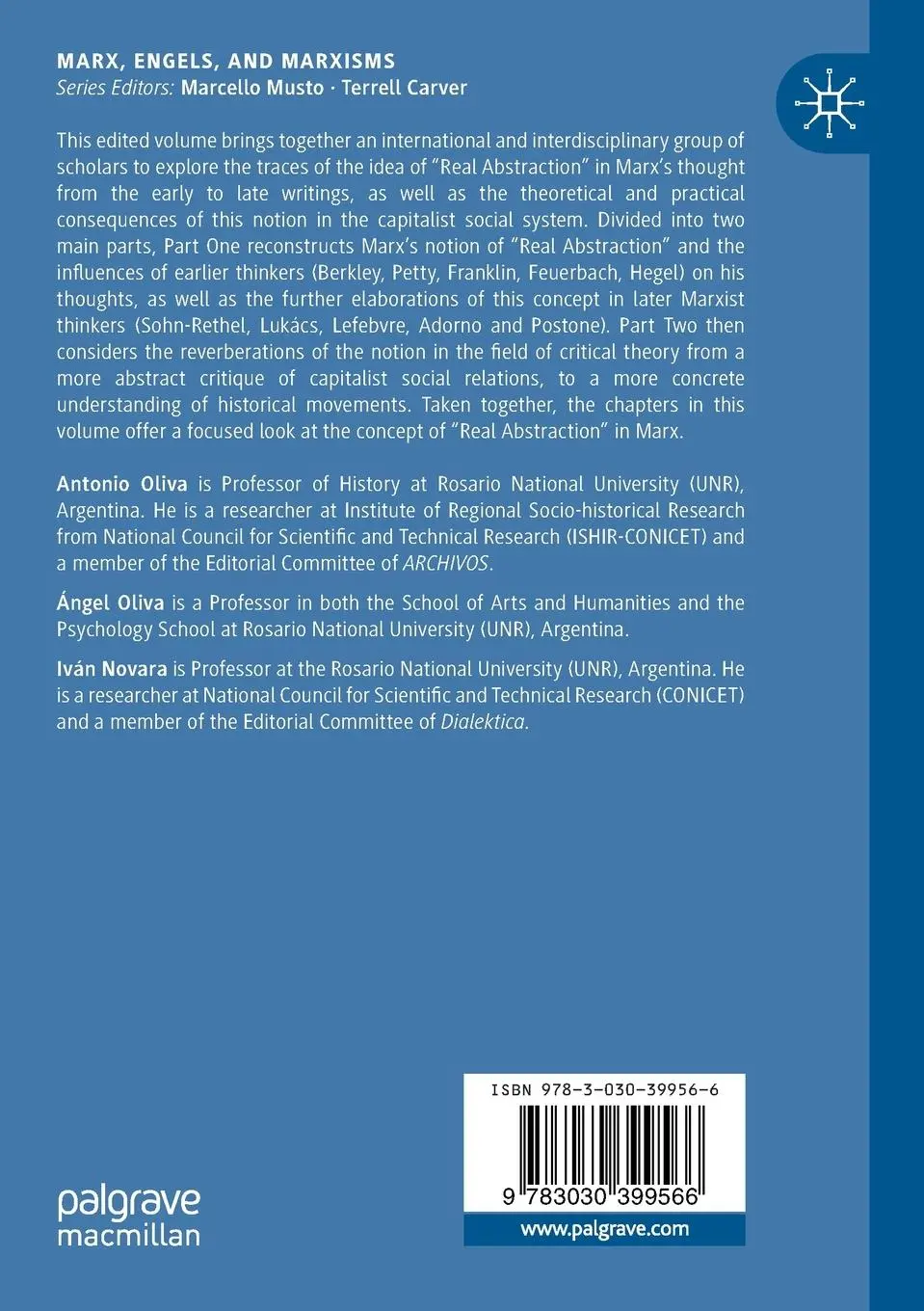 Rückseite: 9783030399566 | Marx and Contemporary Critical Theory | Antonio Oliva (u. a.) | Buch