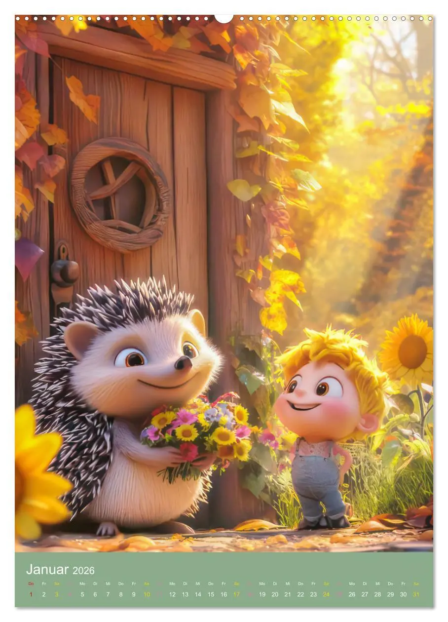 Bild: 9783457259566 | Drollige Tierwelt - Kinderkalender (hochwertiger Premium...