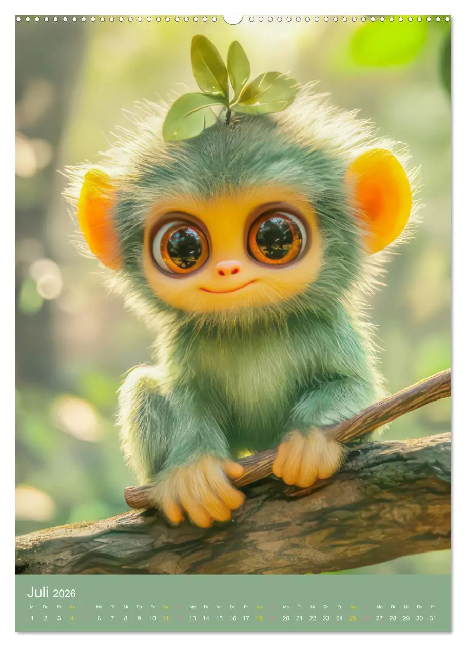 Bild: 9783457259566 | Drollige Tierwelt - Kinderkalender (hochwertiger Premium...