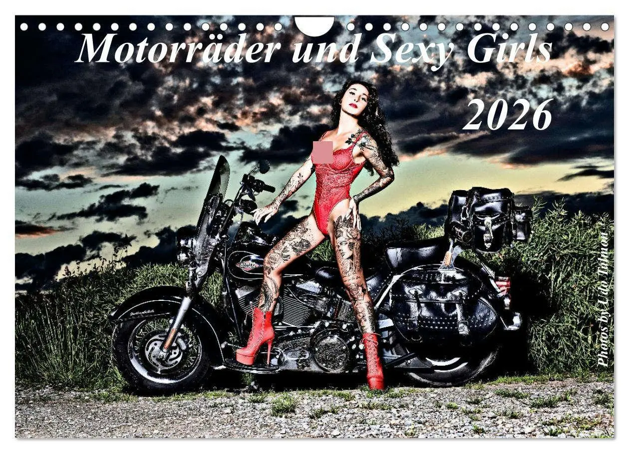 Cover: 9783457329566 | Motorräder und Sexy Girls (Wandkalender 2026 DIN A4 quer), CALVENDO...