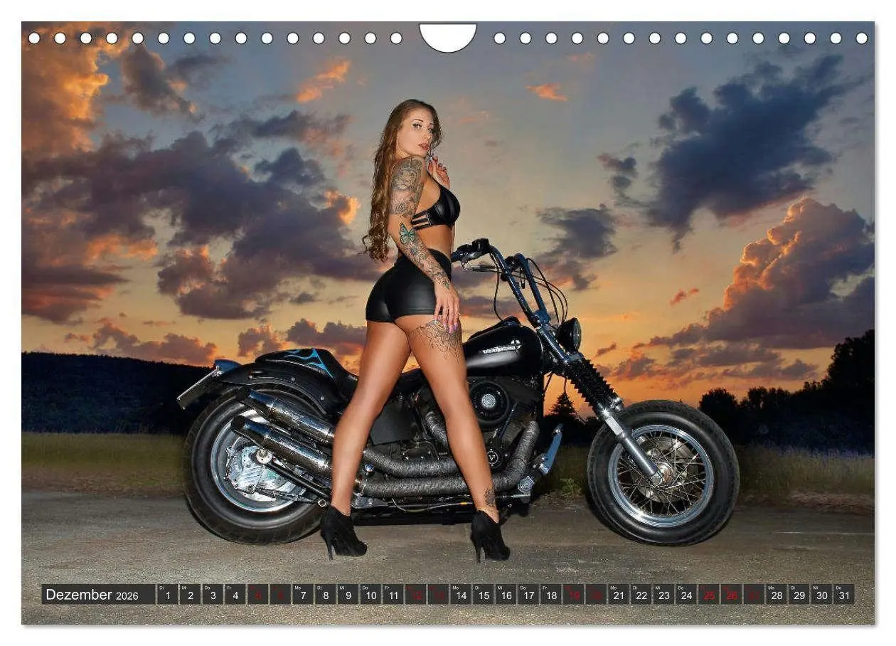 Bild: 9783457329566 | Motorräder und Sexy Girls (Wandkalender 2026 DIN A4 quer), CALVENDO...