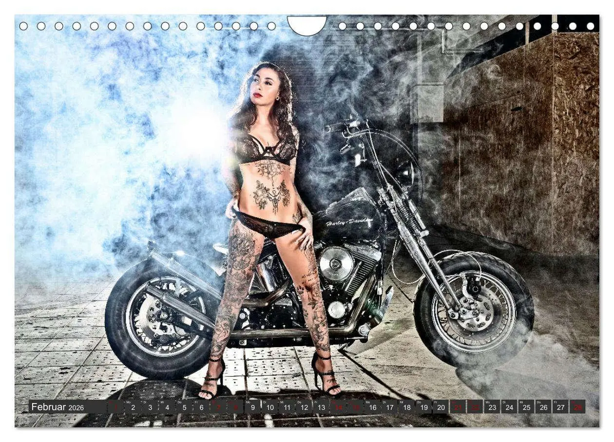 Bild: 9783457329566 | Motorräder und Sexy Girls (Wandkalender 2026 DIN A4 quer), CALVENDO...