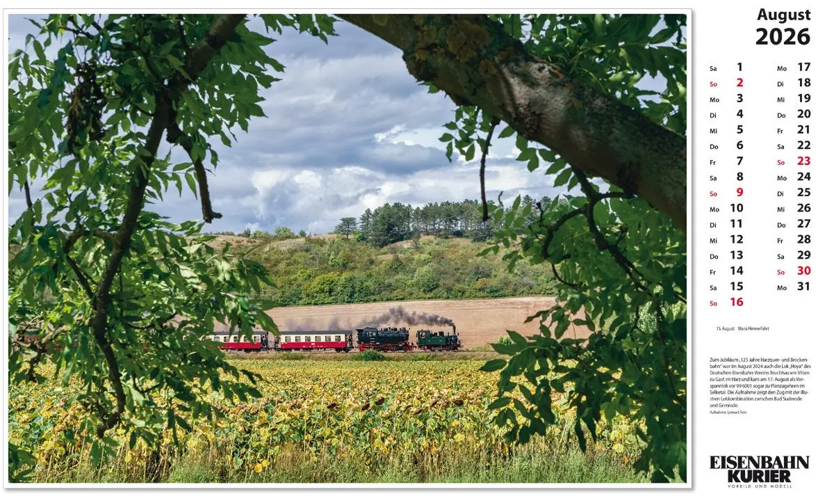 Bild: 9783844659566 | Harzer Schmalspurbahnen 2026 | Kalender | 13 S. | Deutsch | 2026