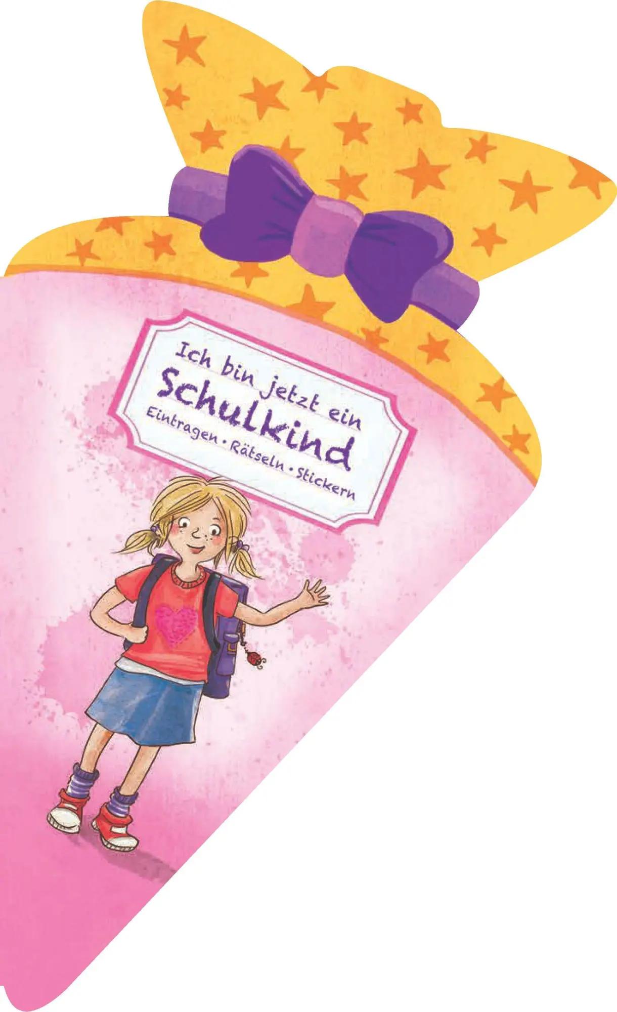 Cover: 9783849919566 | Ich bin jetzt ein Schulkind - rosa | Eintragen - Rätseln - Stickern