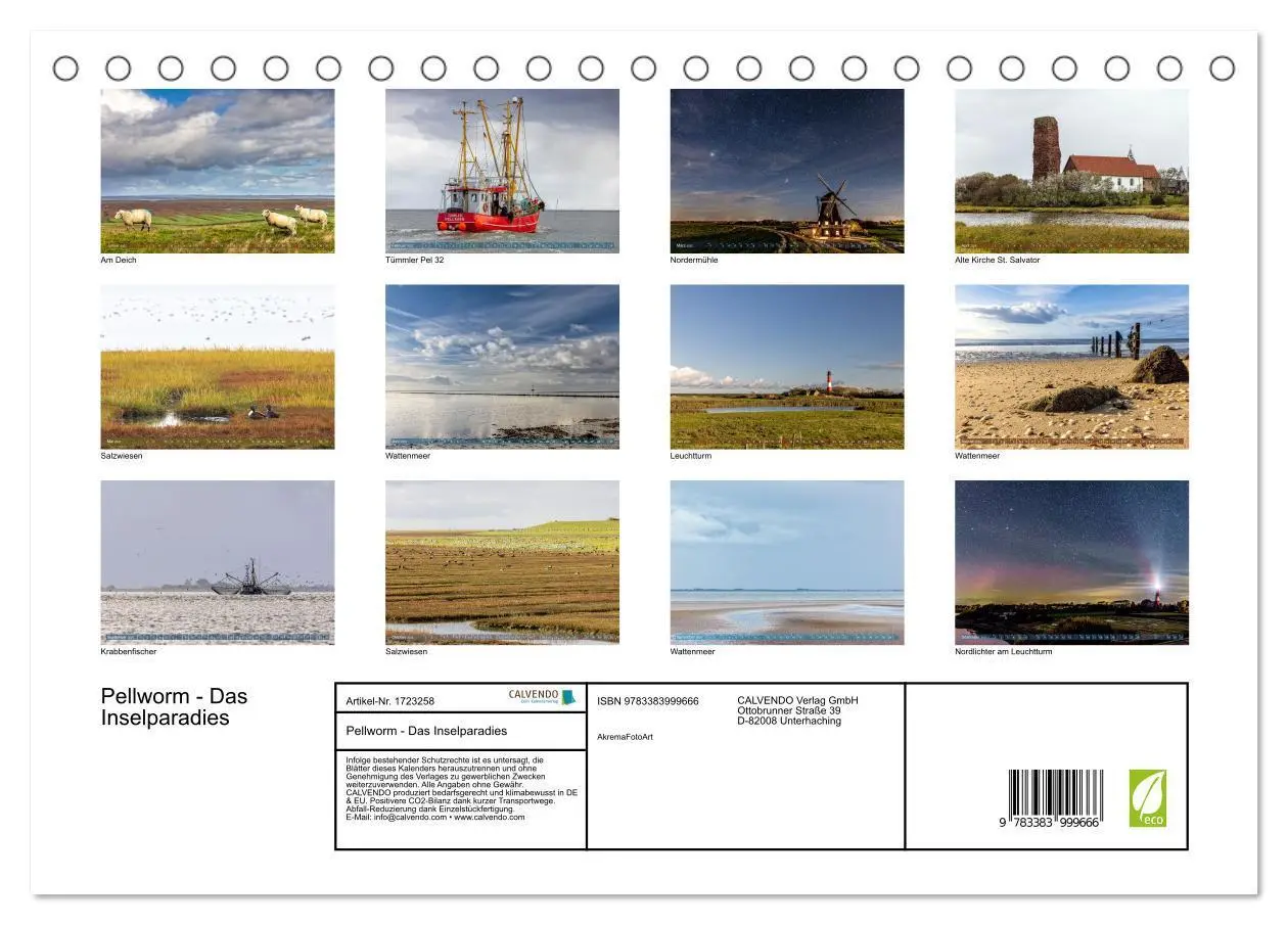 Bild: 9783383999666 | Pellworm - Das Inselparadies (Tischkalender 2025 DIN A5 quer),...