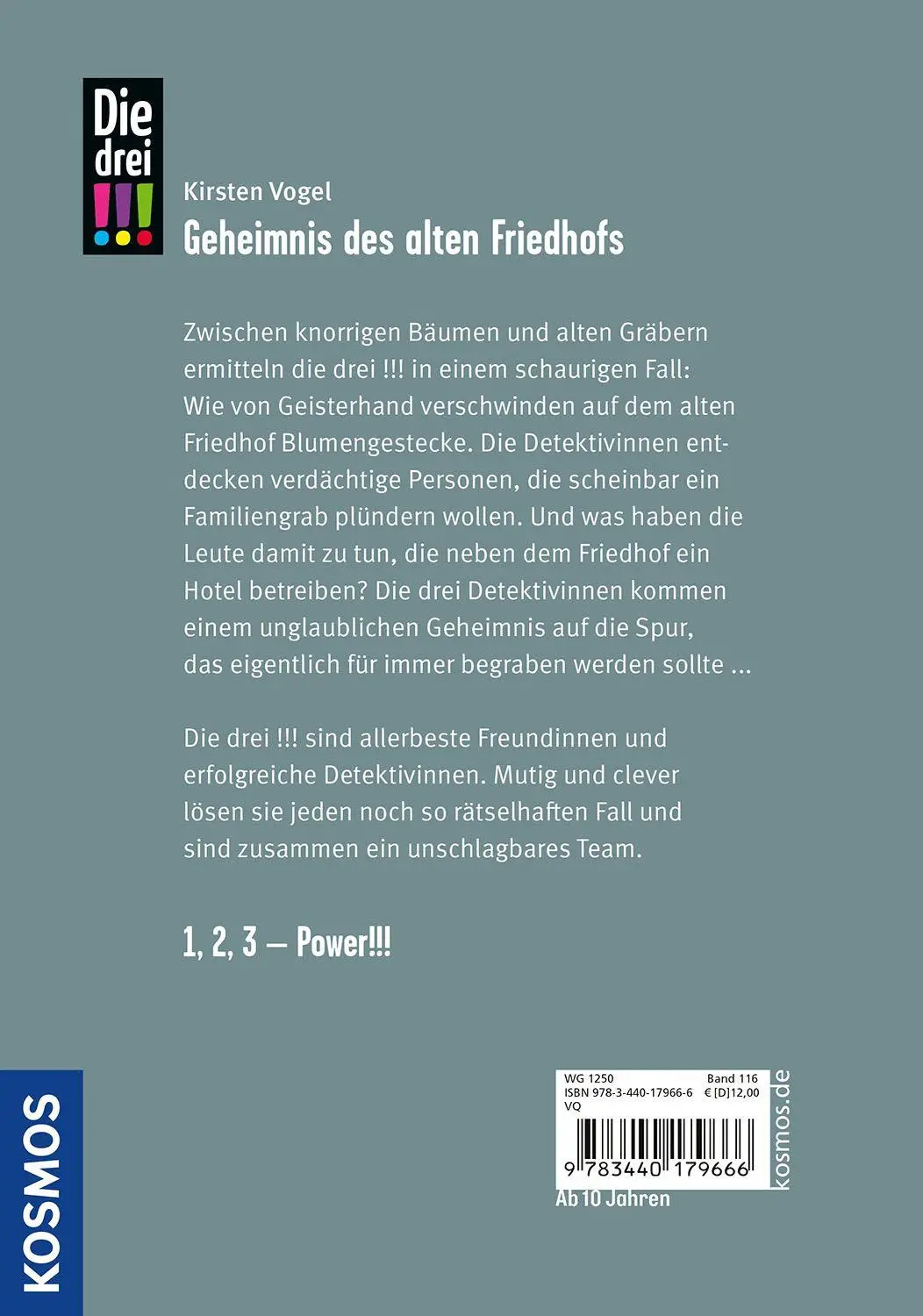 Bild: 9783440179666 | Die drei !!!,116, Geheimnis des alten Friedhofs | Kirsten Vogel | Buch