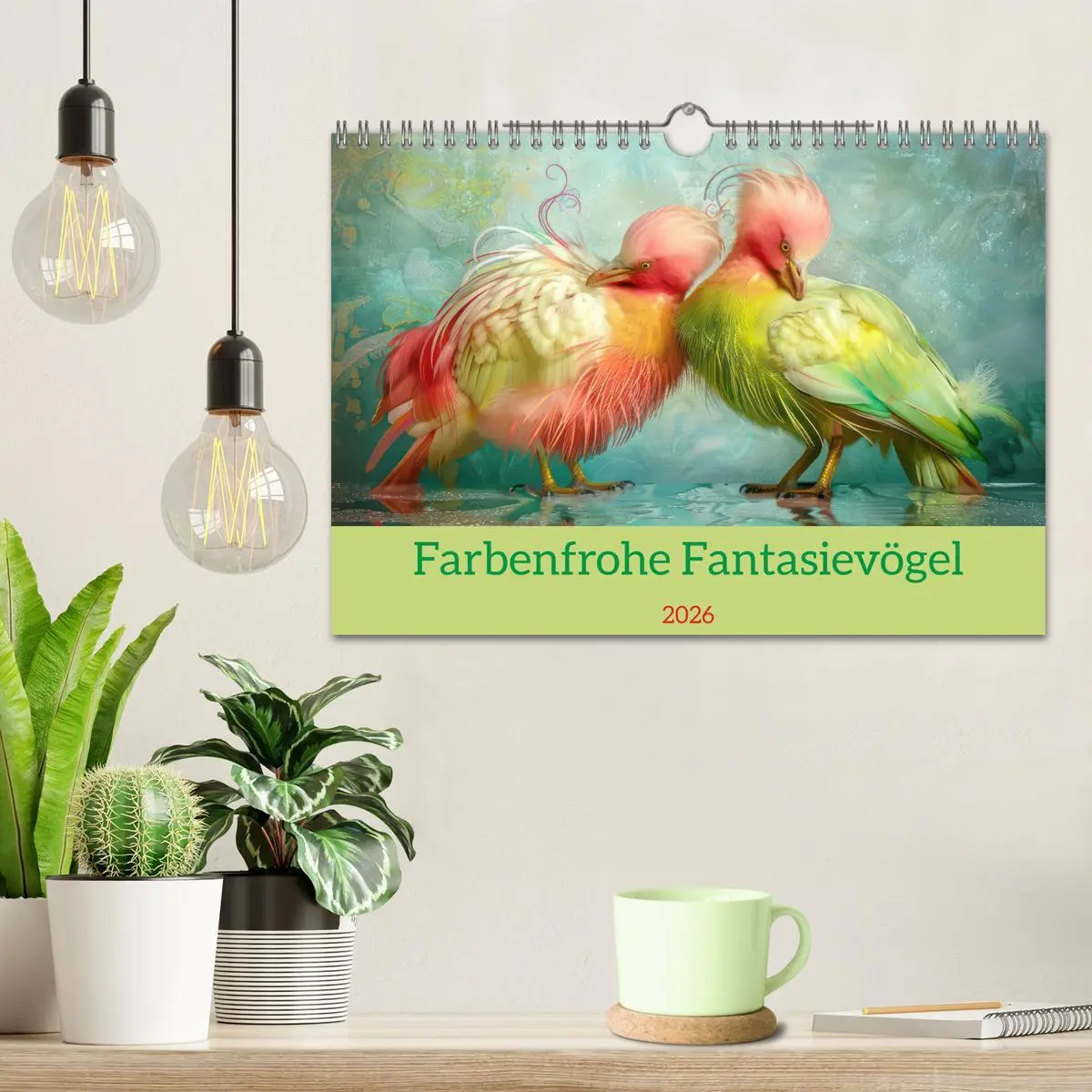 Bild: 9783457319666 | Farbenfrohe Fantasievögel (Wandkalender 2026 DIN A4 quer), CALVENDO...
