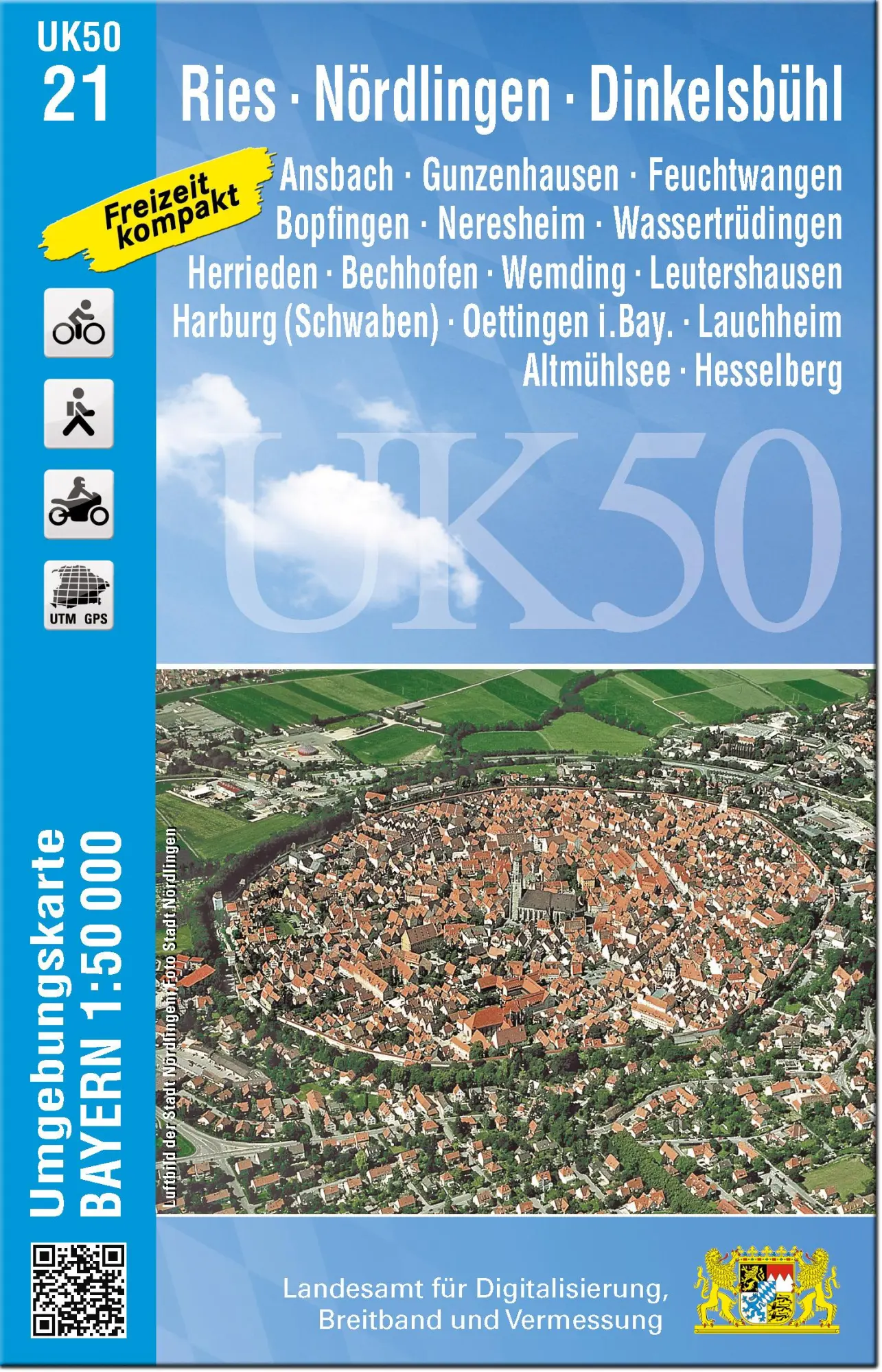 Cover: 9783899339666 | UK50-21 Ries, Nördlingen, Dinkelsbühl | Digitalisierung | (Land-)Karte