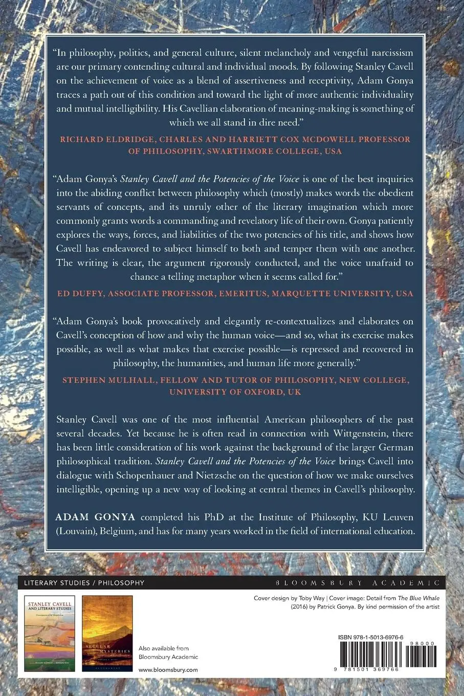 Rückseite: 9781501369766 | Stanley Cavell and the Potencies of the Voice | Adam Gonya | Buch