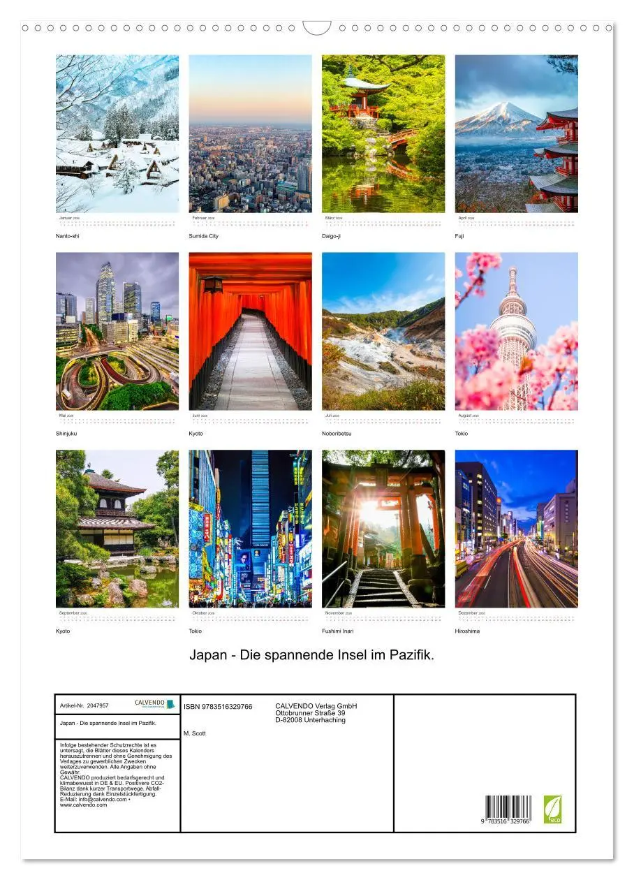 Bild: 9783516329766 | Japan - Die spannende Insel im Pazifik. (Wandkalender 2026 DIN A2...