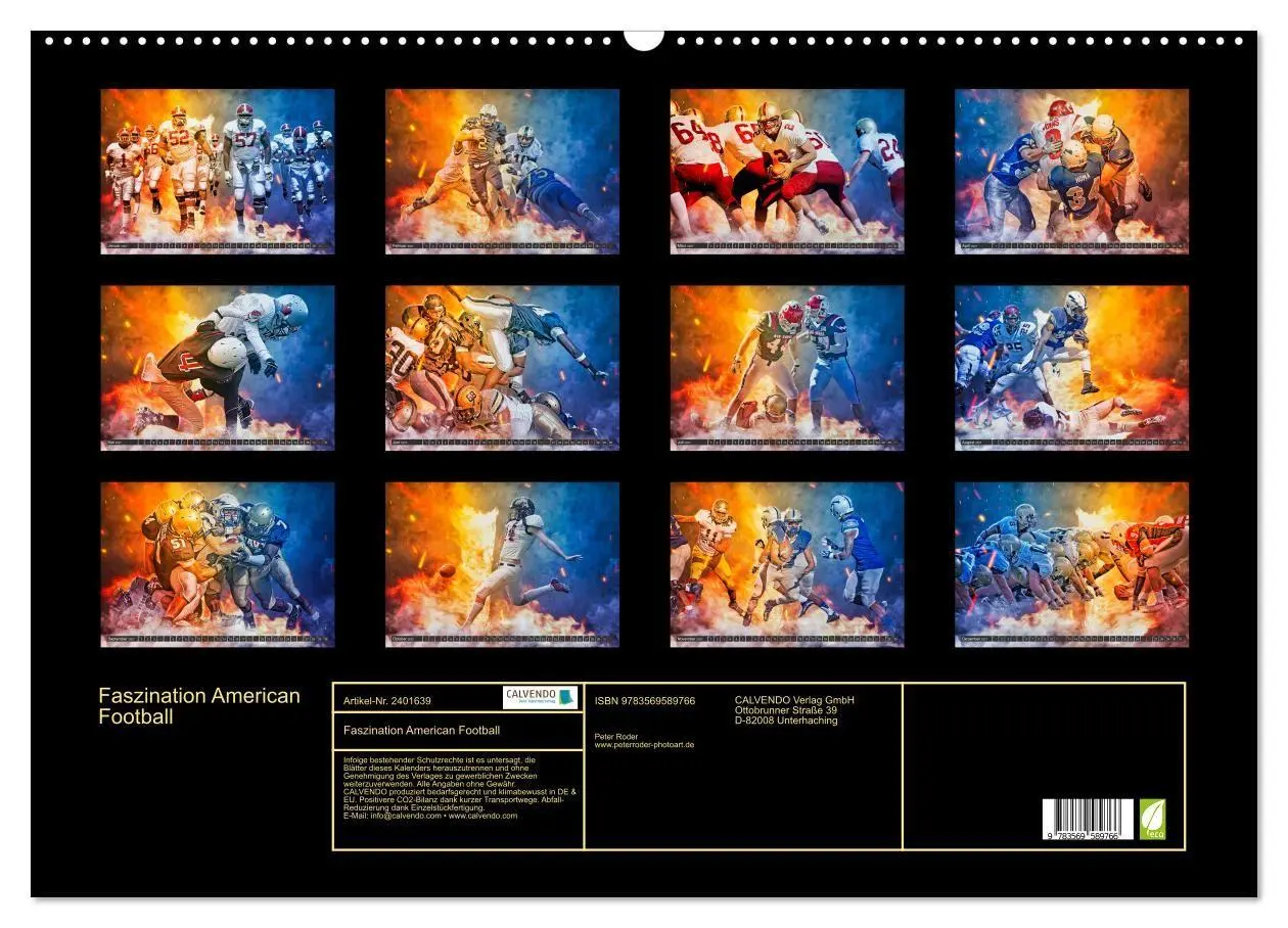 Bild: 9783569589766 | Faszination American Football (Wandkalender 2027 DIN A2 quer),...