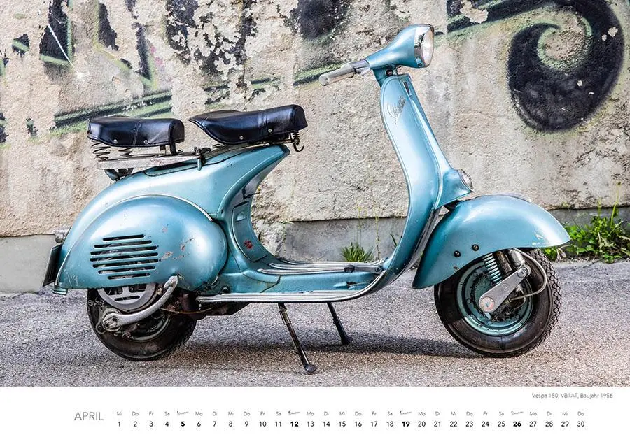 Bild: 9783966649766 | Vespa Kalender 2026 | La Dolce Vita auf zwei Rädern. Roller Kalender
