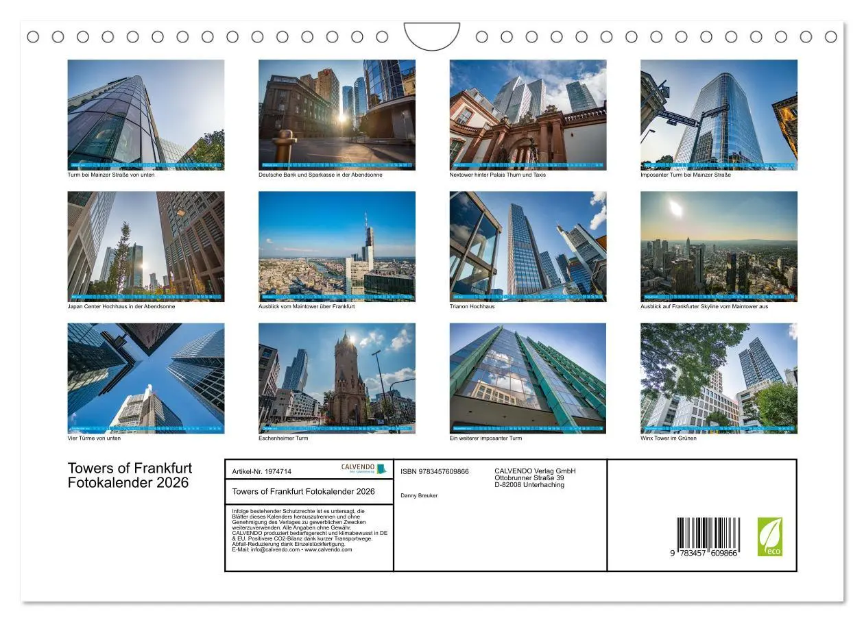 Bild: 9783457609866 | Towers of Frankfurt Fotokalender 2026 (Wandkalender 2026 DIN A4...