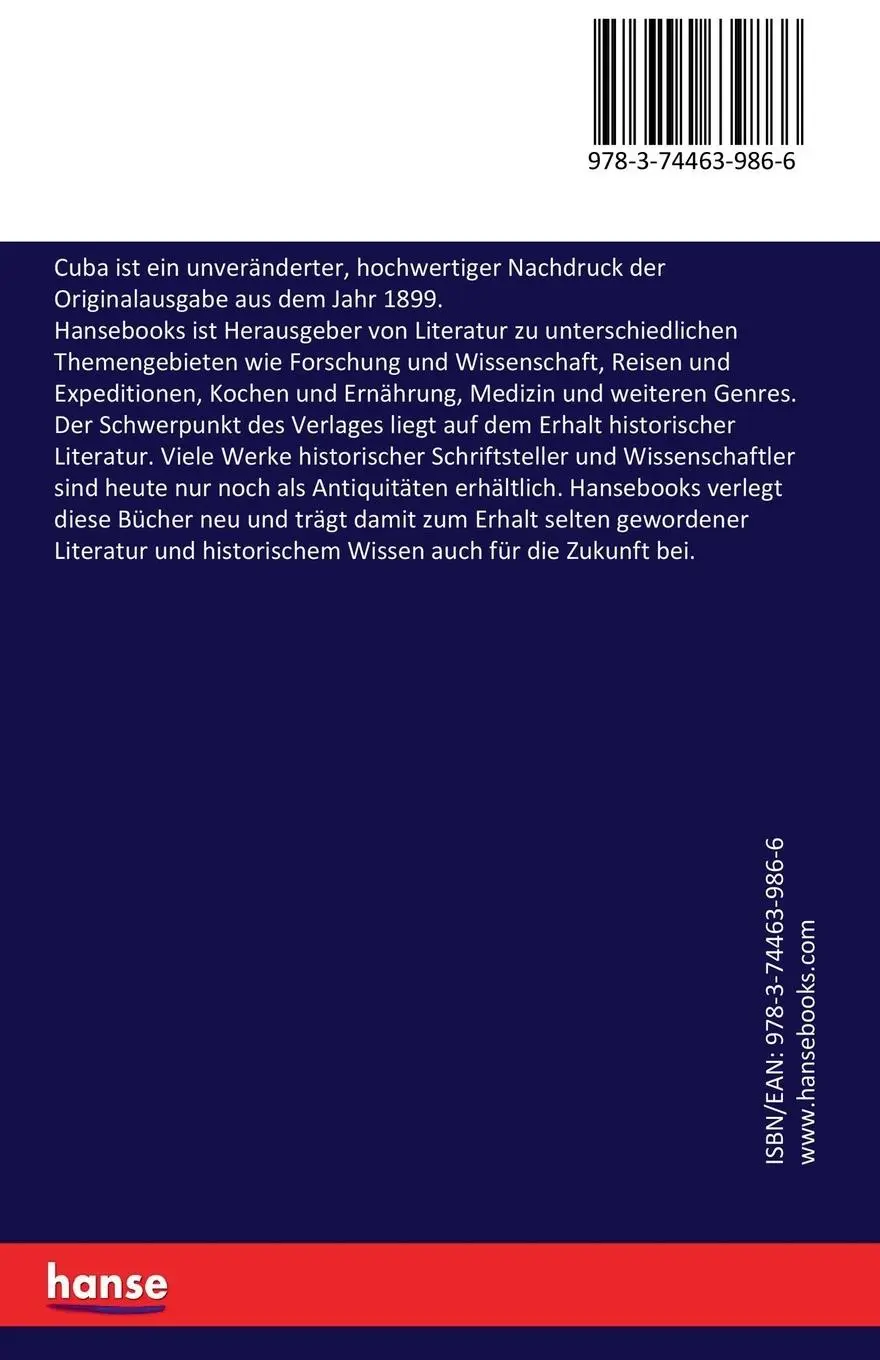 Rückseite: 9783744639866 | Cuba | Emil Deckert | Taschenbuch | 124 S. | Deutsch | 2017