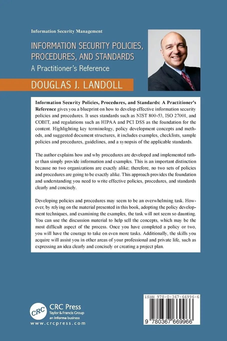 Rückseite: 9780367669966 | Information Security Policies, Procedures, and Standards | Landoll