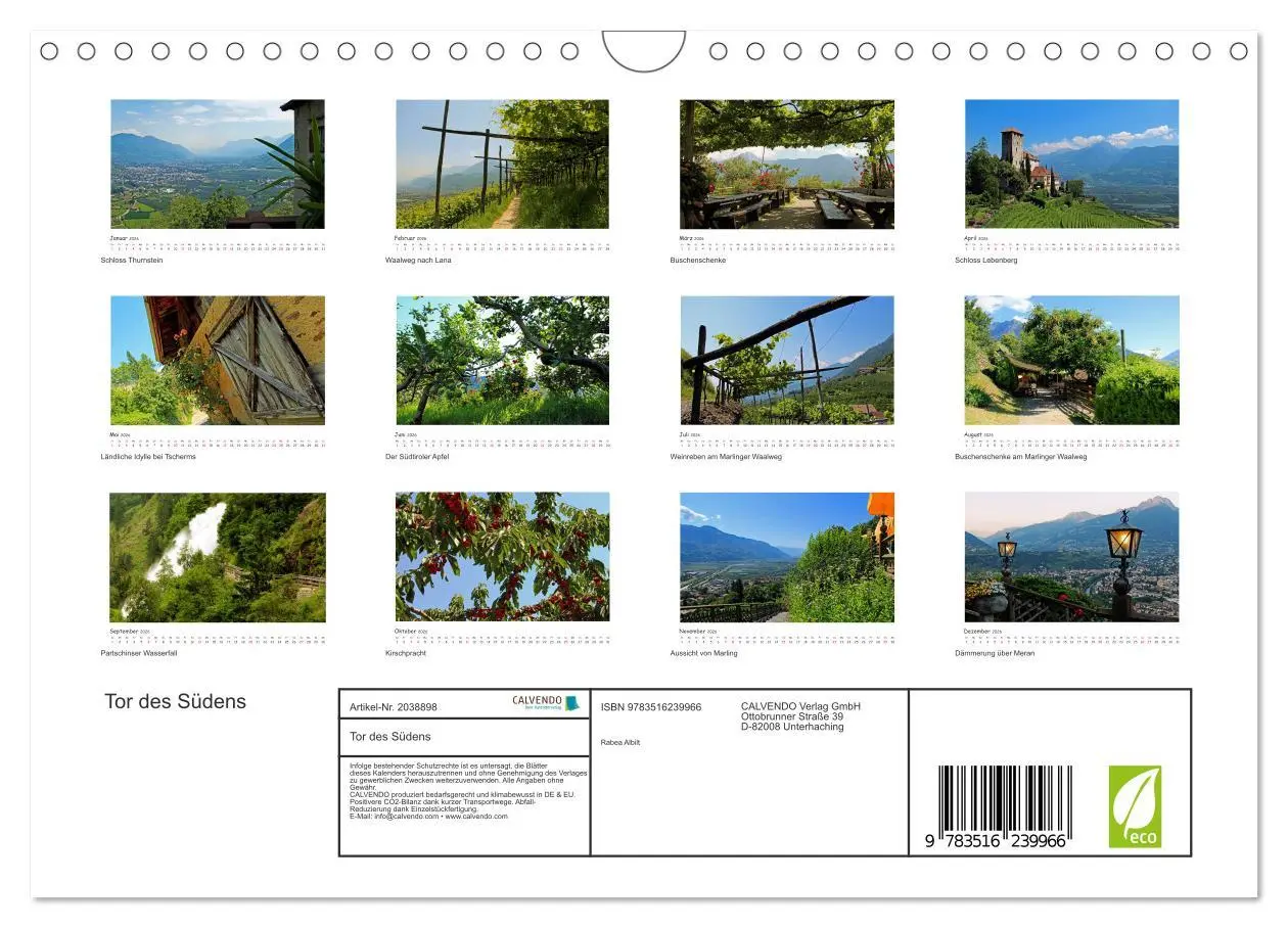 Bild: 9783516239966 | Tor des Südens (Wandkalender 2026 DIN A4 quer), CALVENDO...
