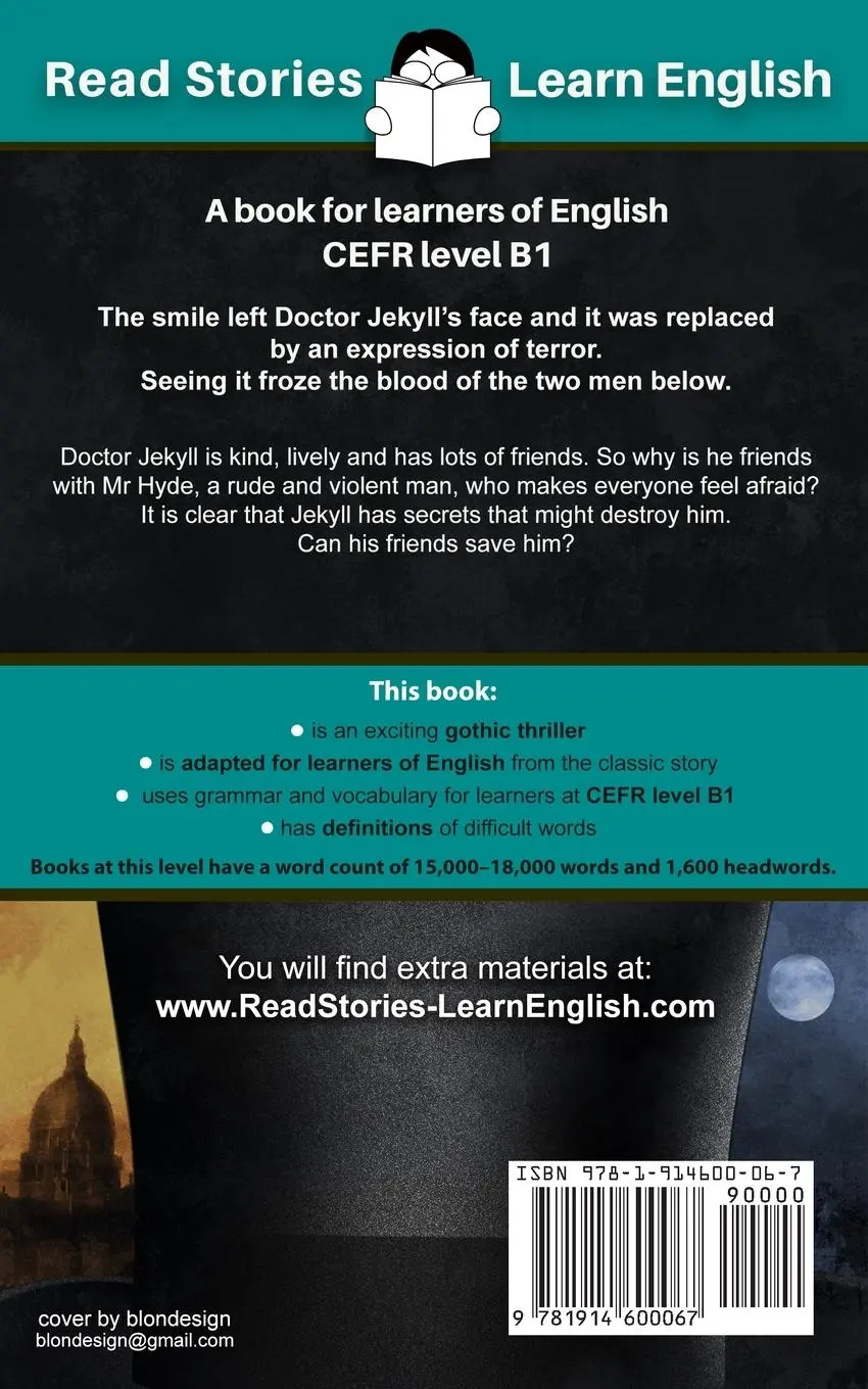 Rückseite: 9781914600067 | Jekyll and Hyde | CEFR level B1 (ELT Graded Reader) | Karen Kovacs