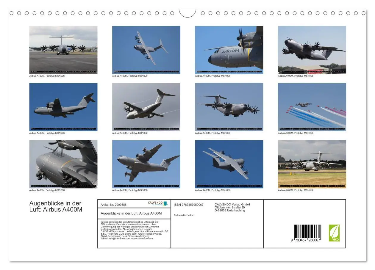 Bild: 9783457950067 | Augenblicke in der Luft: Airbus A400M (Wandkalender 2026 DIN A3...