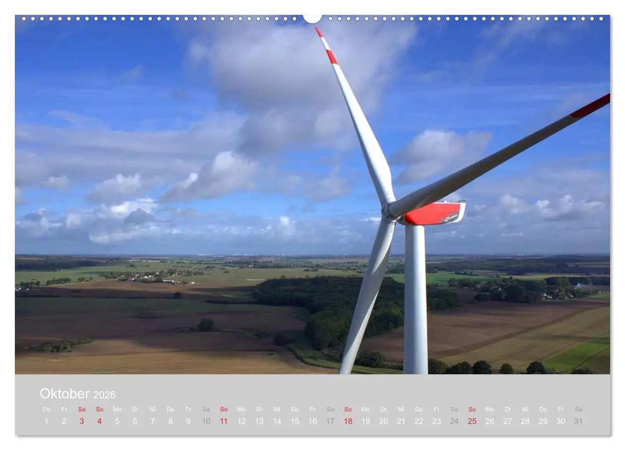 Bild: 9783516110067 | Windkraftanlagen aus der Luft fotografiert (Wandkalender 2026 DIN...
