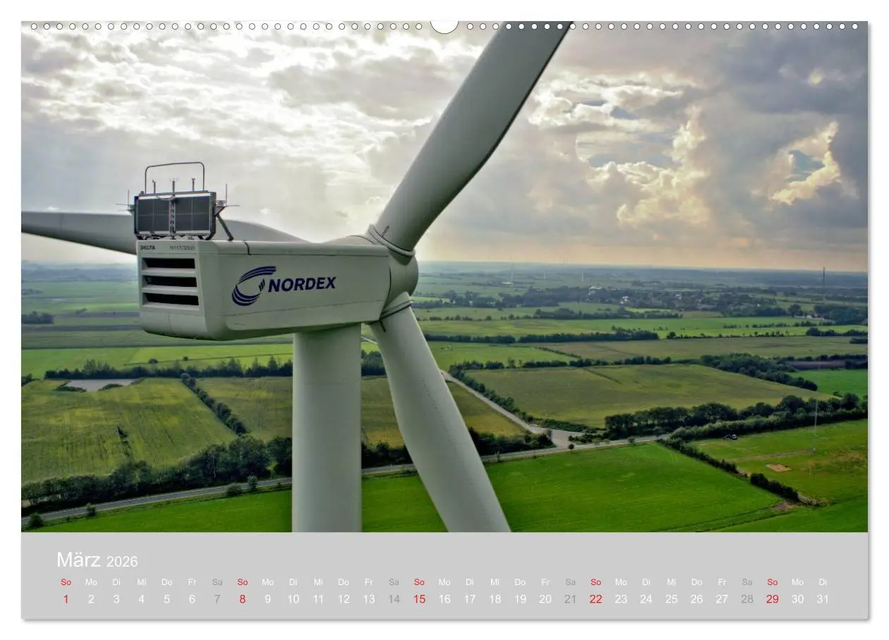 Bild: 9783516110067 | Windkraftanlagen aus der Luft fotografiert (Wandkalender 2026 DIN...