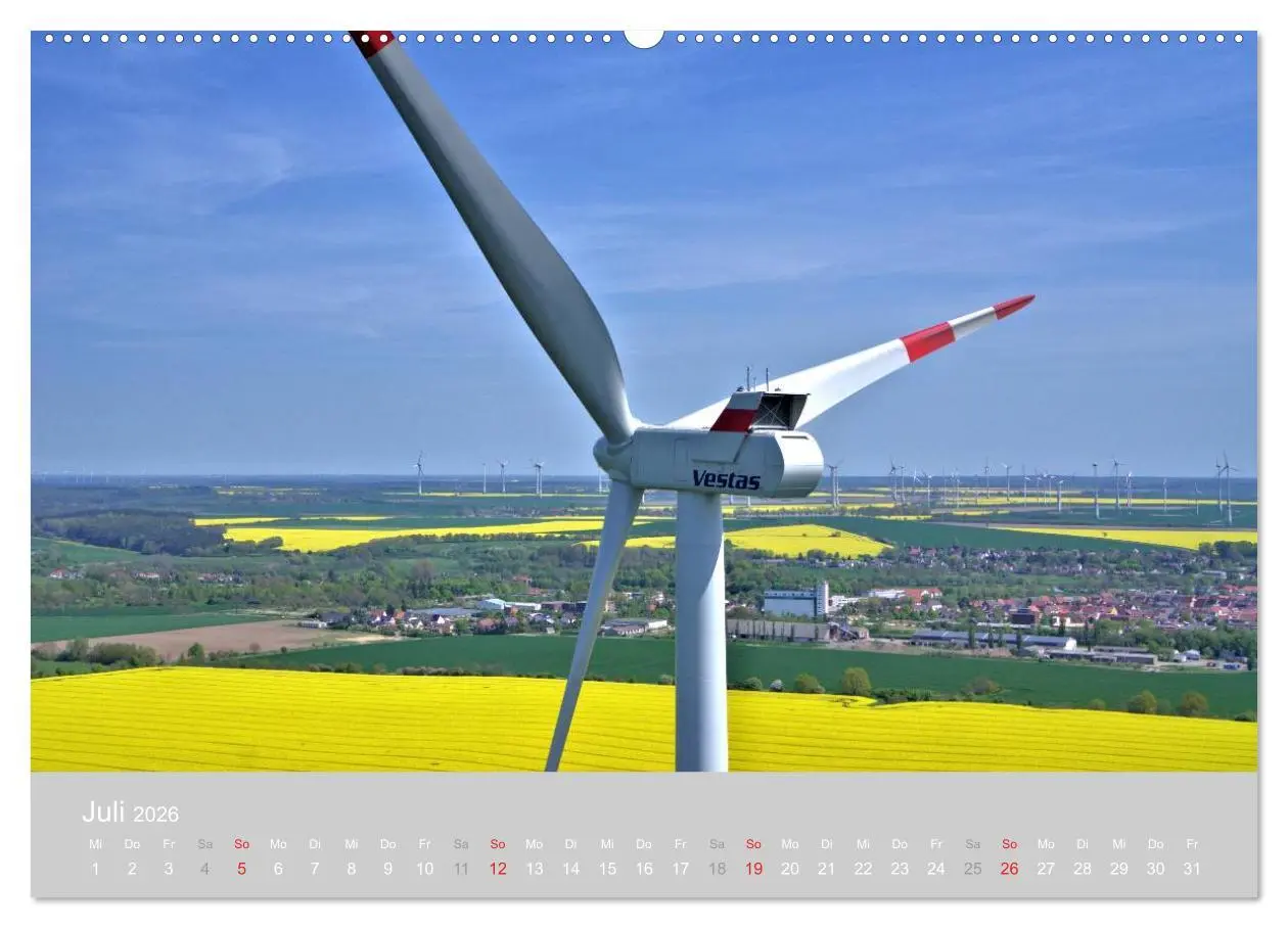 Bild: 9783516110067 | Windkraftanlagen aus der Luft fotografiert (Wandkalender 2026 DIN...