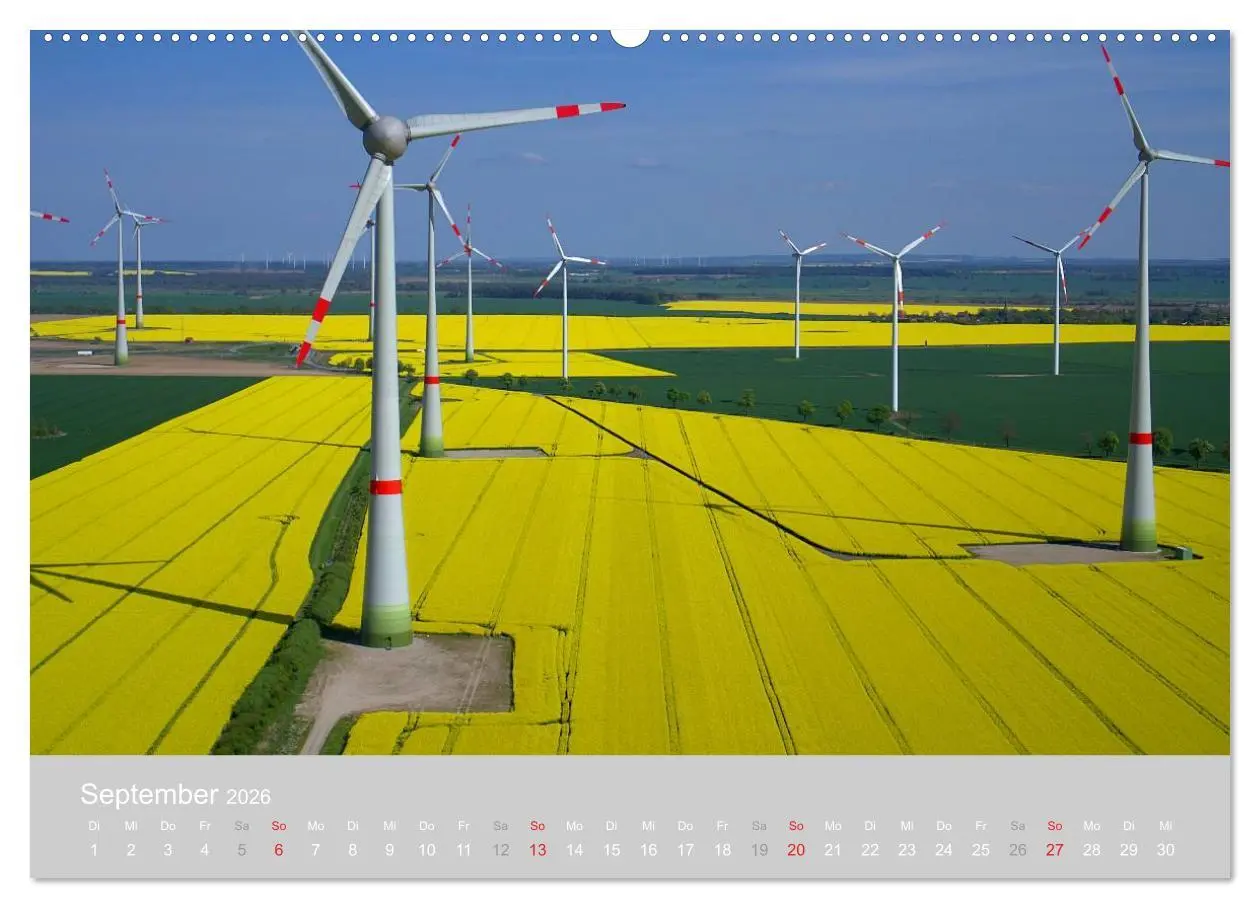 Bild: 9783516110067 | Windkraftanlagen aus der Luft fotografiert (Wandkalender 2026 DIN...