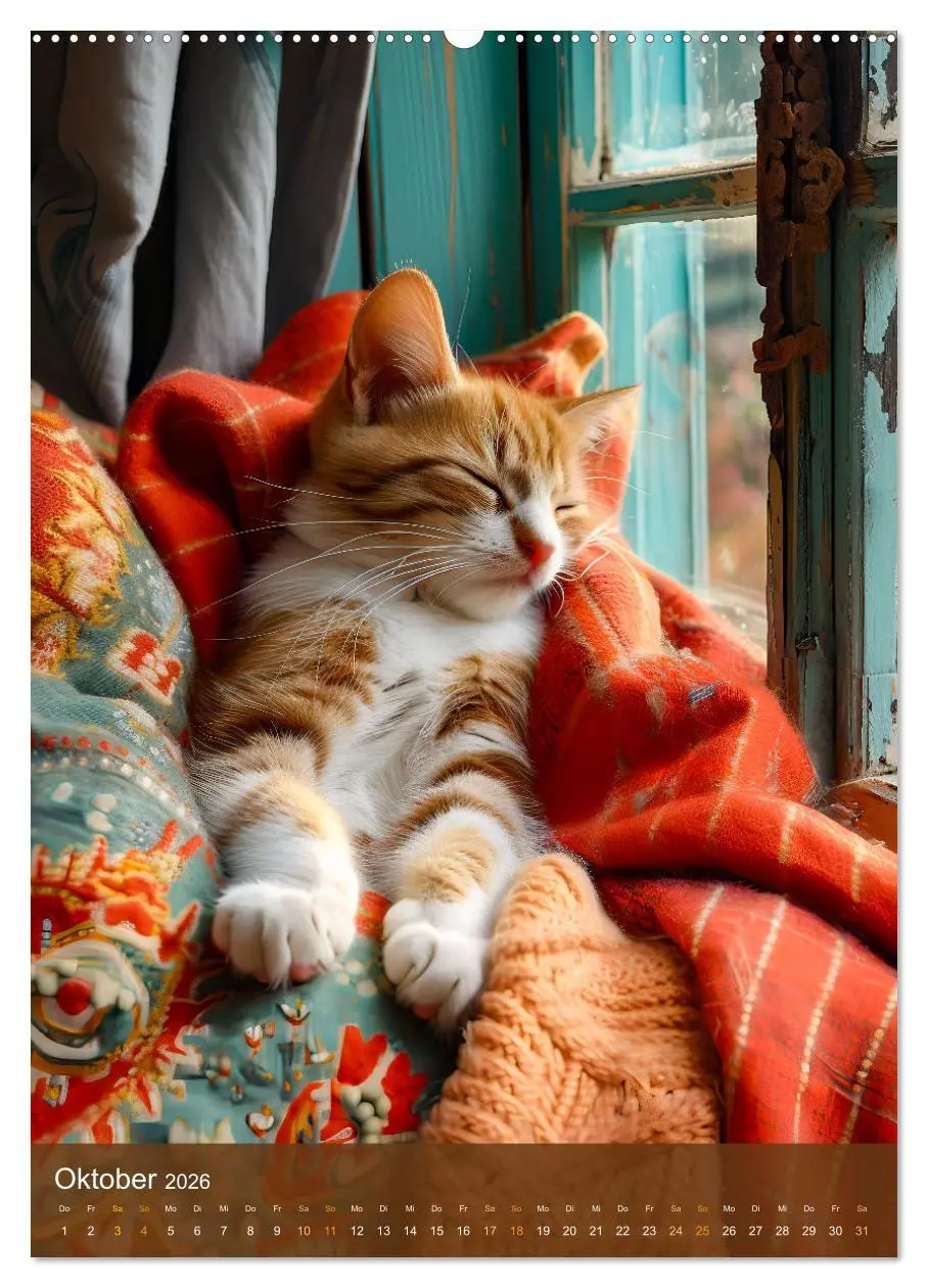 Bild: 9783516280067 | Kuschelkatzen - Fellnasen im Schlummerland (Wandkalender 2026 DIN...
