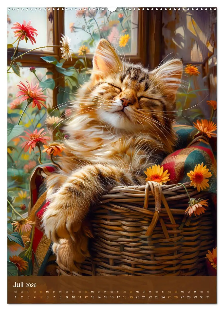 Bild: 9783516280067 | Kuschelkatzen - Fellnasen im Schlummerland (Wandkalender 2026 DIN...