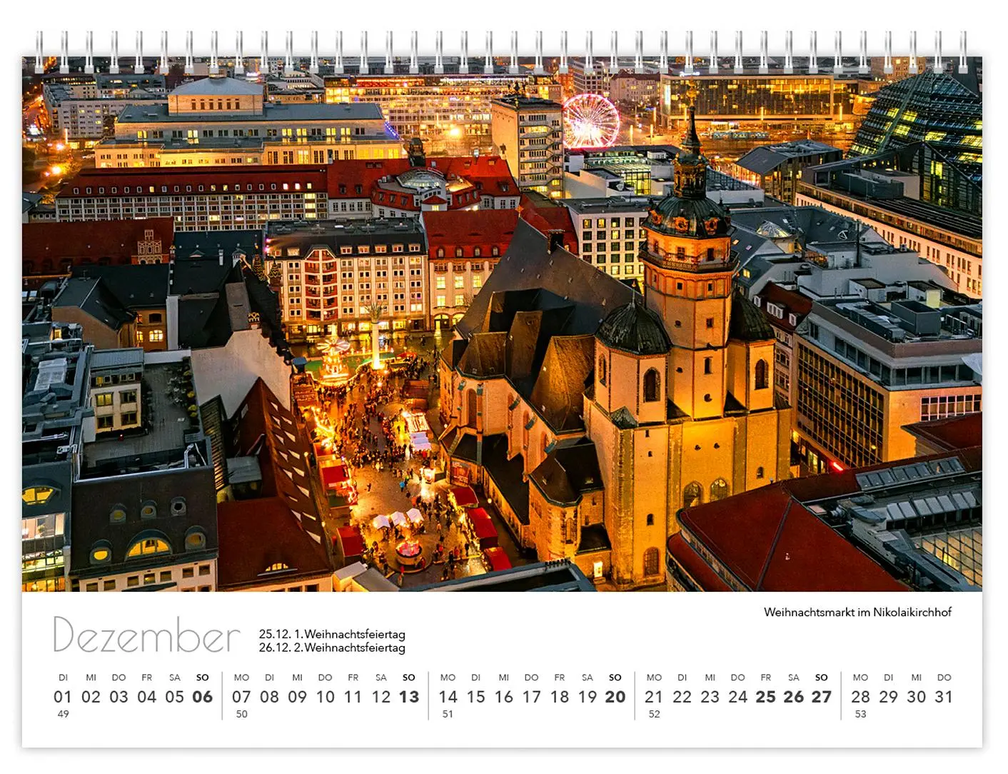 Bild: 9783910680067 | Kalender Leipzig kompakt 2026 | 21 x 15 cm weißes Kalendarium | 2026