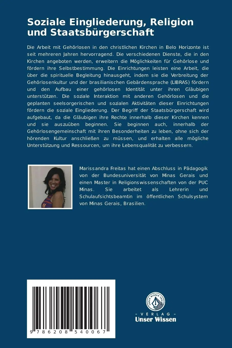 Rückseite: 9786208540067 | Soziale Eingliederung, Religion und Staatsbürgerschaft | Freitas