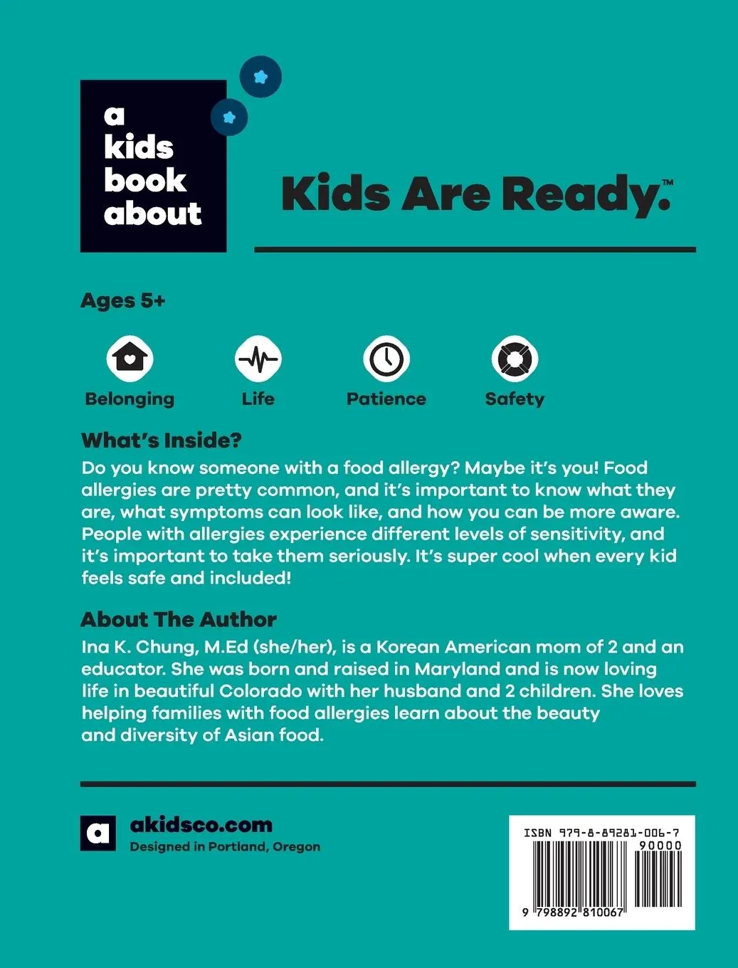 Rückseite: 9798892810067 | A Kids Book About Food Allergies | Ina K. Chung | Buch | Englisch
