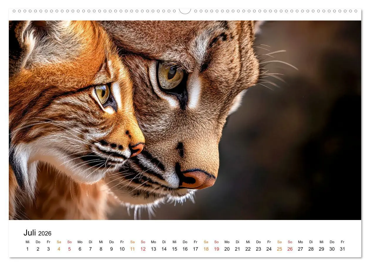 Bild: 9783457250167 | Luchse - die Stimme der Wildnis (Wandkalender 2026 DIN A2 quer),...