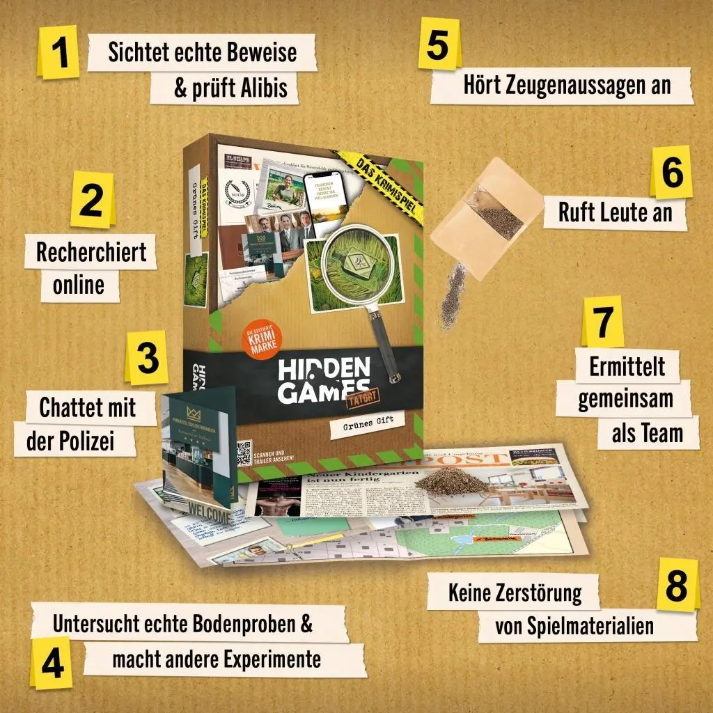Bild: 4260686490267 | Hidden Games Tatort: Grünes Gift 3.Fall | Spiel | 25 S. | HID00003