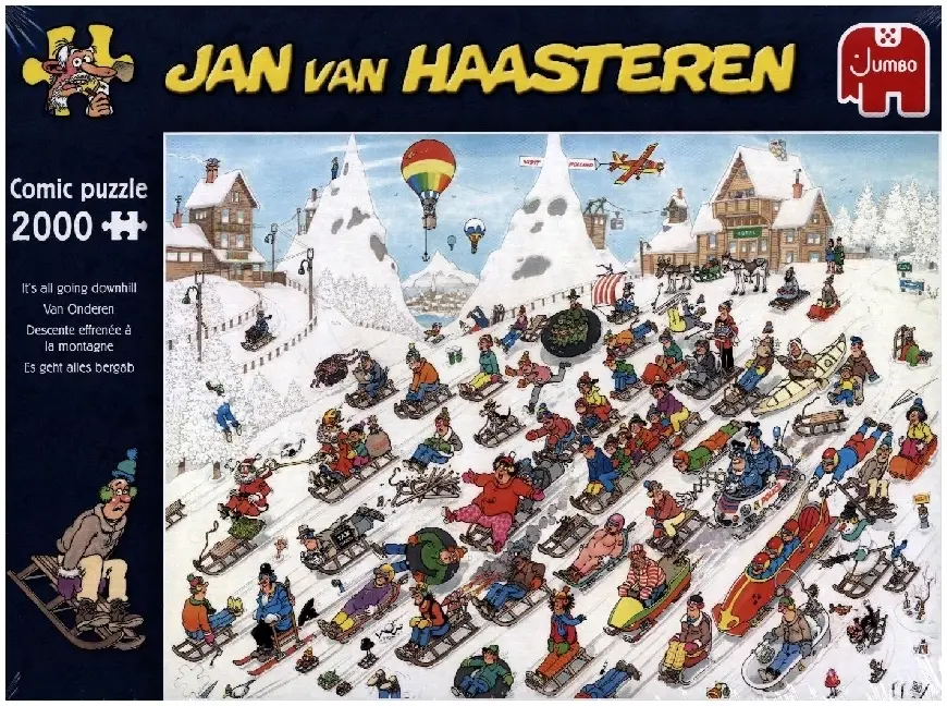 Cover: 8710126000267 | Jan van Haasteren - Es geht nur bergab - 2000 Teile | Spiel | Deutsch