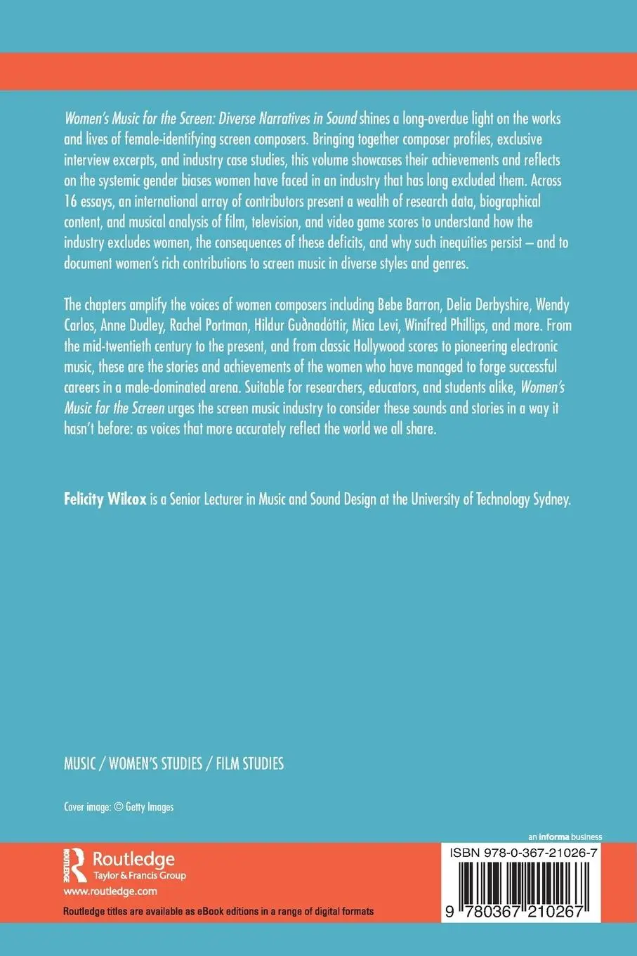 Rückseite: 9780367210267 | Women's Music for the Screen | Diverse Narratives in Sound | Wilcox