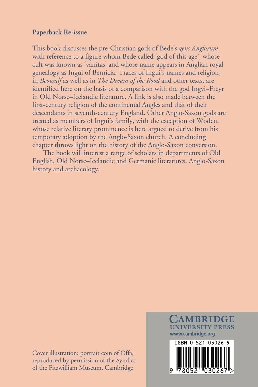 Rückseite: 9780521030267 | Heathen Gods in Old English Literature | Richard North | Taschenbuch