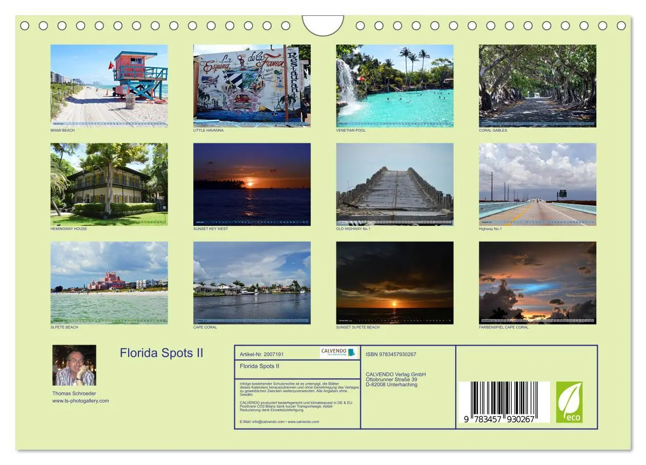 Bild: 9783457930267 | Florida Spots II (Wandkalender 2026 DIN A4 quer), CALVENDO...