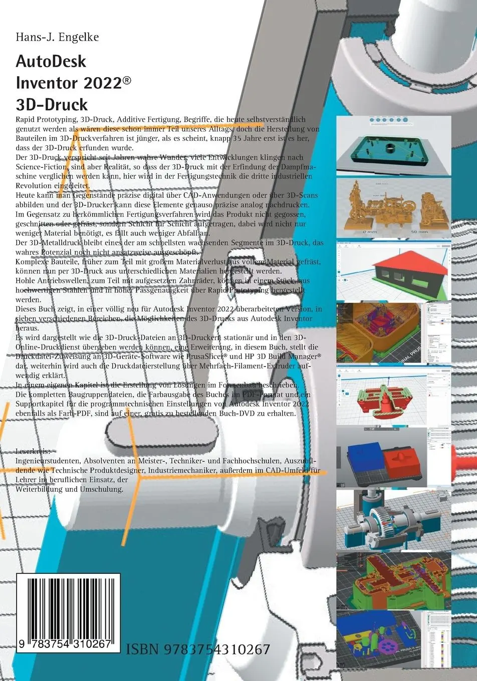Rückseite: 9783754310267 | AutoDesk Inventor 2022 3D-Druck | Hans-J. Engelke | Taschenbuch | 2021