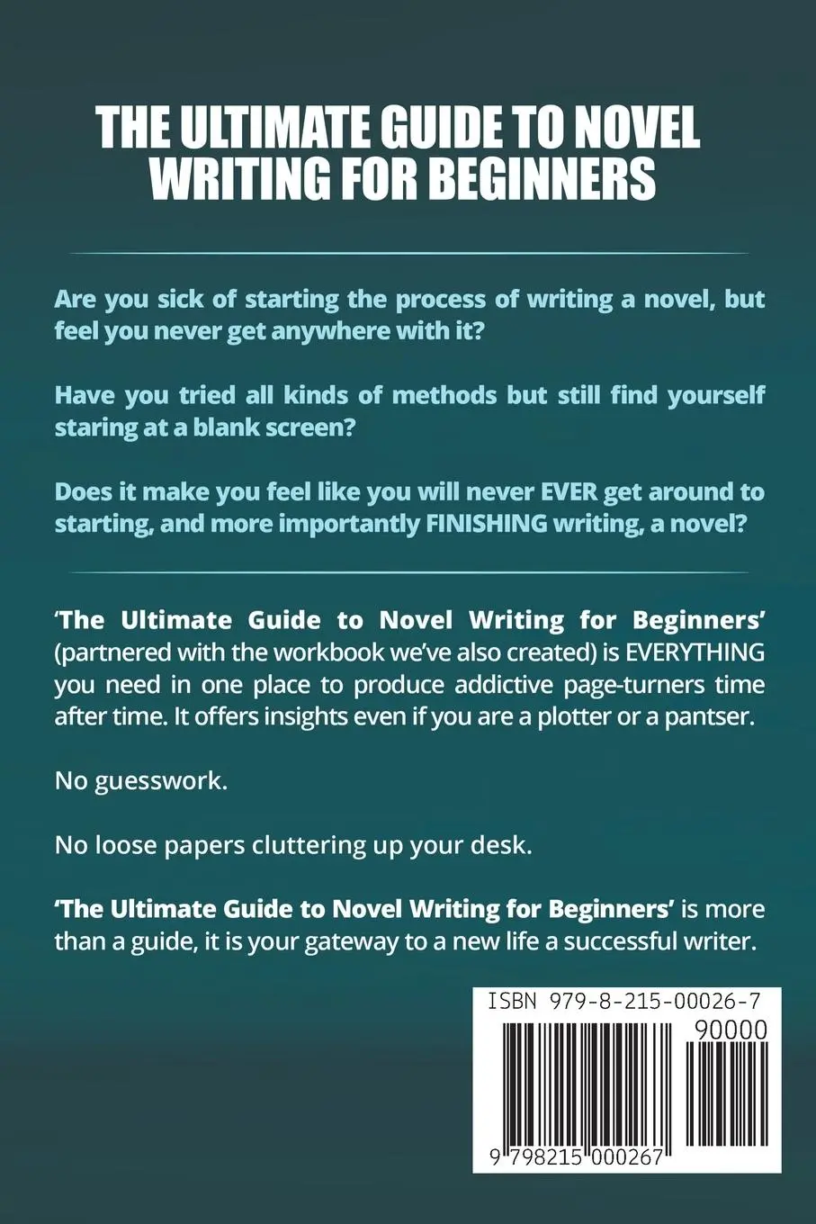 Rückseite: 9798215000267 | The Ultimate Guide To Novel Writing For Beginners | Jones (u. a.)