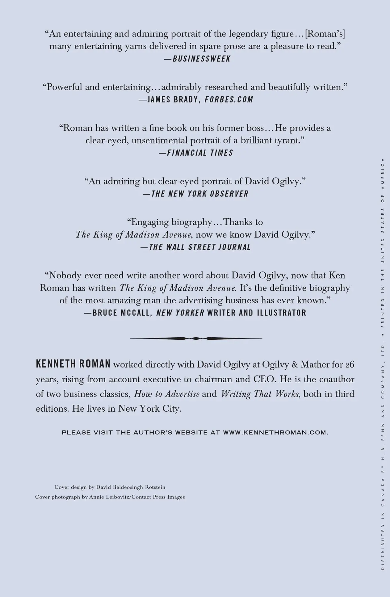 Rückseite: 9780230100367 | King of Madison Avenue | Kenneth Roman | Taschenbuch | Englisch | 2010