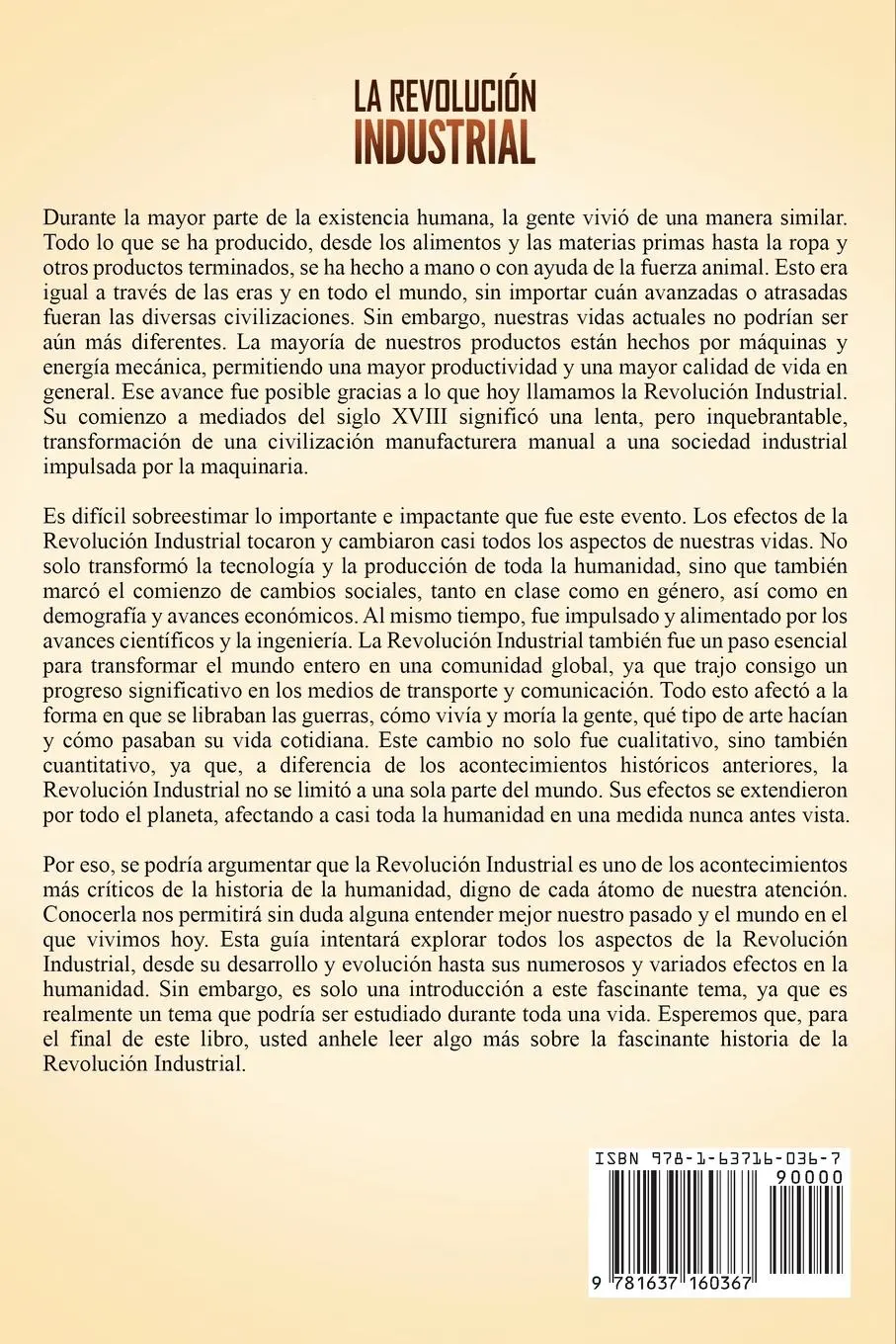 Rückseite: 9781637160367 | La Revolución Industrial | Captivating History | Taschenbuch | 2020