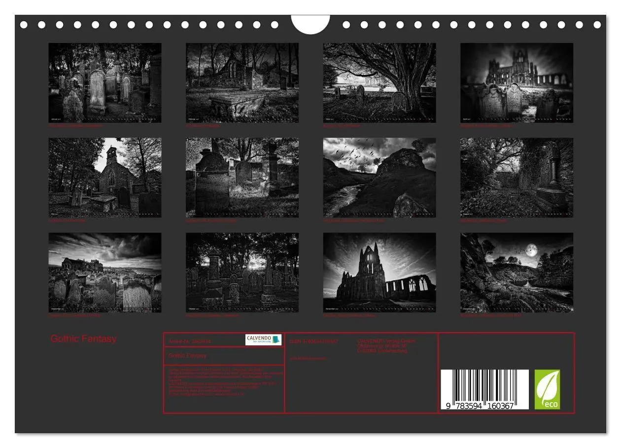 Bild: 9783594160367 | Gothic Fantasy (Wandkalender 2027 DIN A4 quer), CALVENDO...