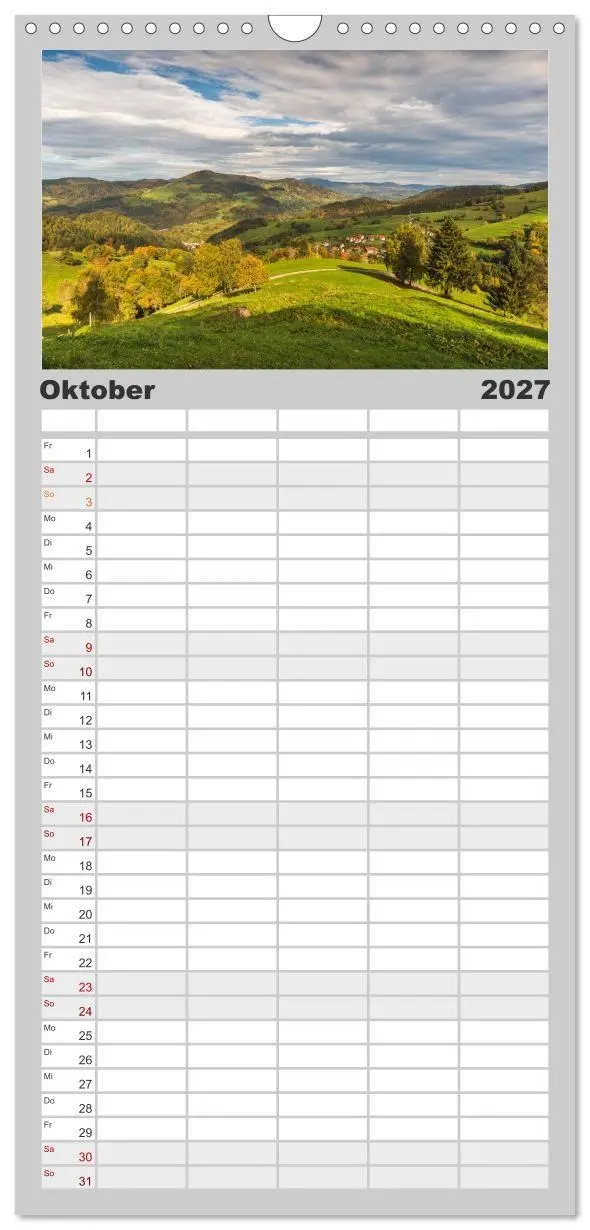 Bild: 9783594300367 | Familienplaner 2027 - Schwarzwald mit 5 Spalten (Wandkalender, 21 x...