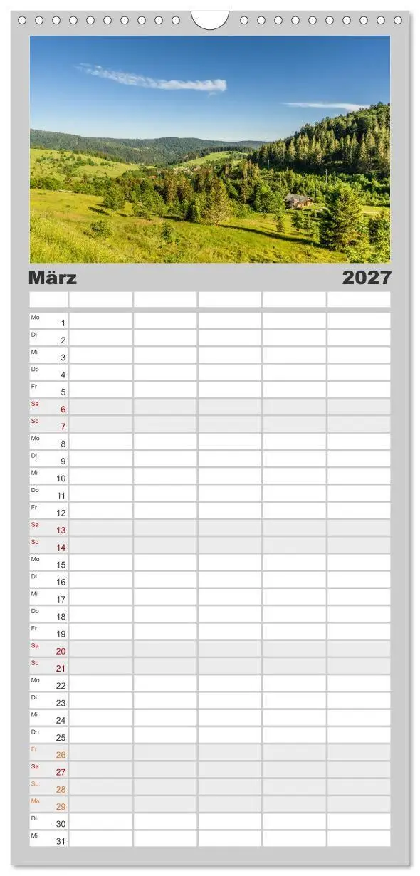 Bild: 9783594300367 | Familienplaner 2027 - Schwarzwald mit 5 Spalten (Wandkalender, 21 x...