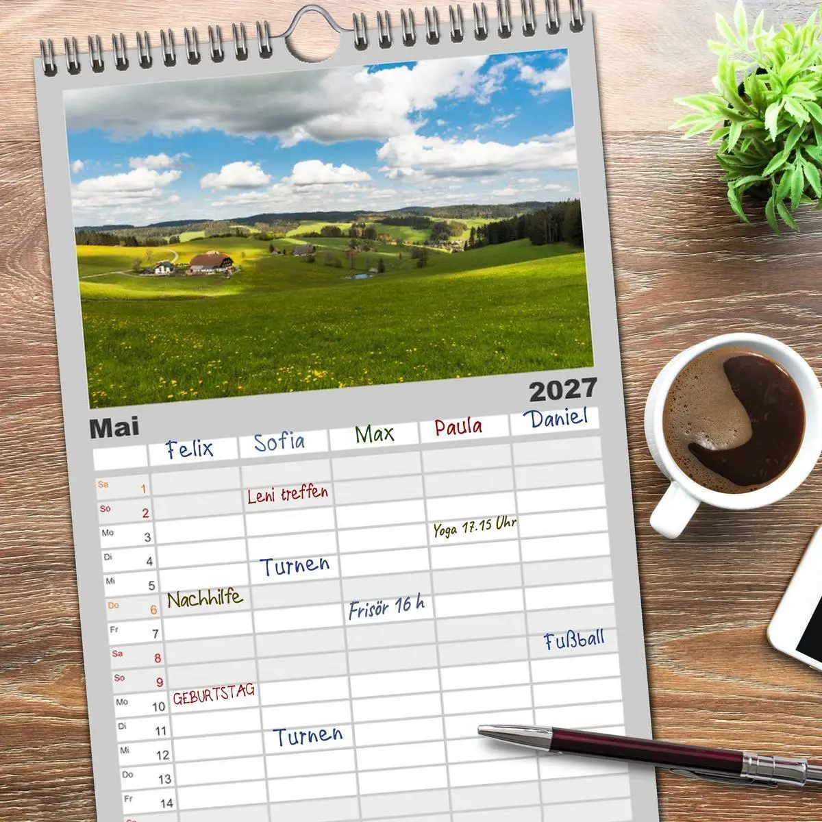 Bild: 9783594300367 | Familienplaner 2027 - Schwarzwald mit 5 Spalten (Wandkalender, 21 x...