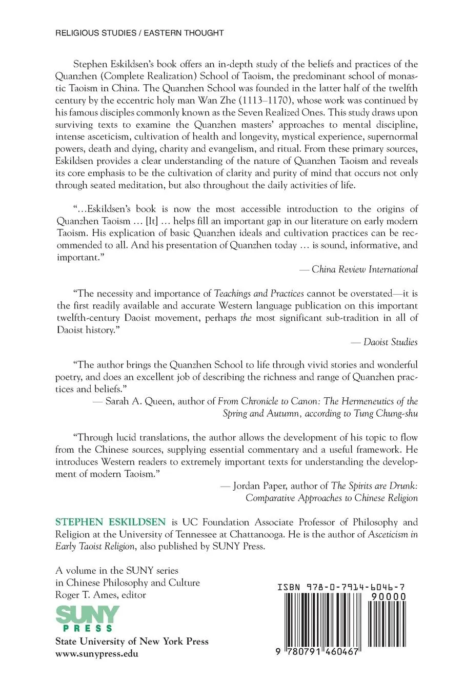 Rückseite: 9780791460467 | The Teachings and Practices of the Early Quanzhen Taoist Masters